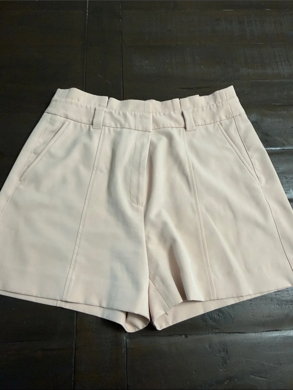 White House Black Market Blush Cream Tailored Shorts